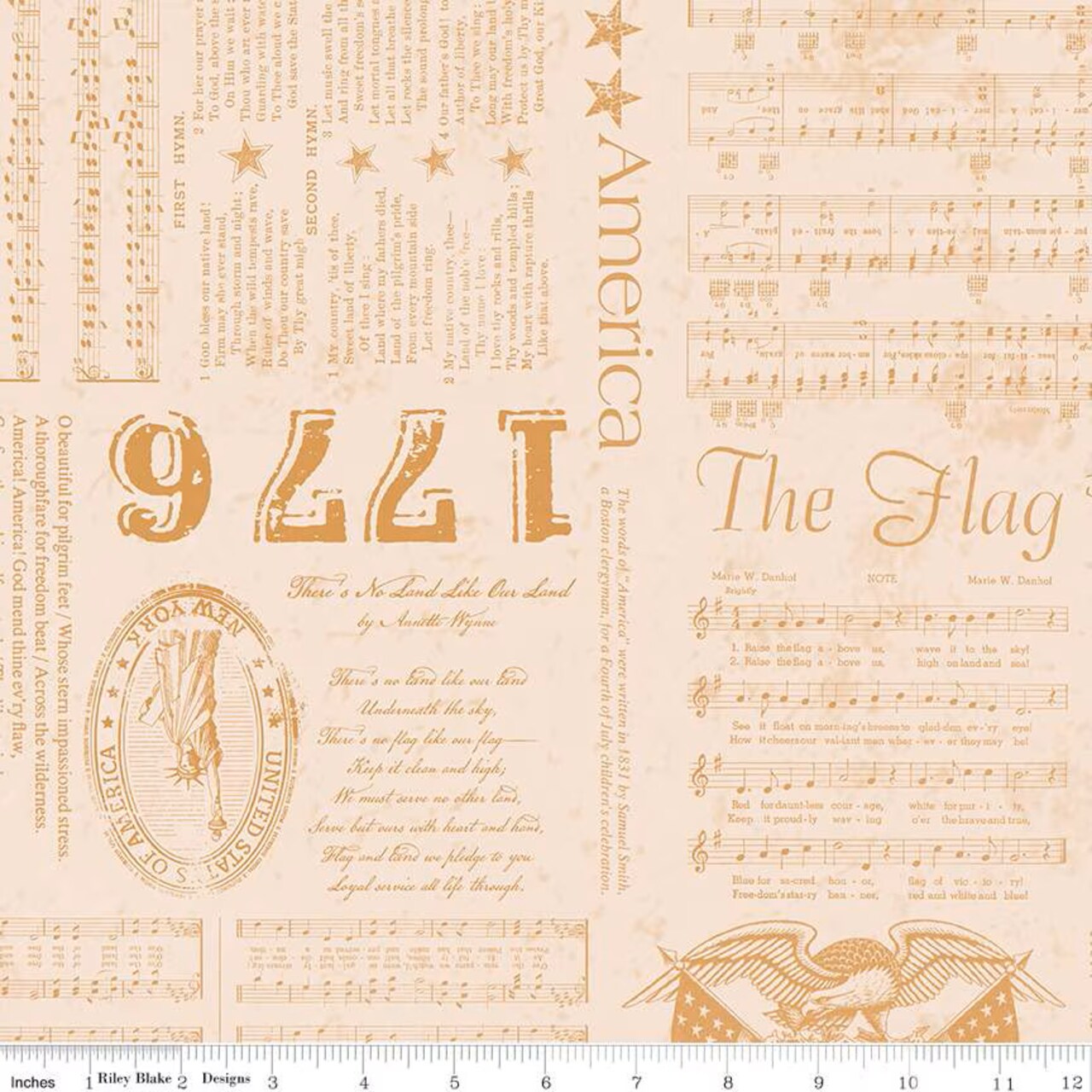 Fabric Riley Blake Liberty Cider Americana by the Quarter Yard C16080-CIDER